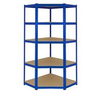 Corner Shelving 5 Tier Racking Boltless Shelving Heavy Duty Storage Shelf 90cm
