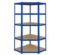 Corner Shelving 5 Tier Racking Boltless Shelving Heavy Duty Storage Shelf 90cm