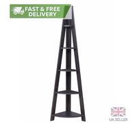 Corner Ladder Shelving Unit 5 Tier Bookcase Display Stand for Living Room