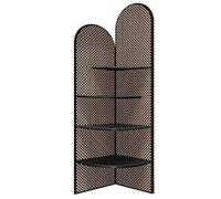Corner Shelving Unit, Four-Tier Storage Cabinet, Triangular Bookshelf and Rack for Living Rooms and Bedrooms, Narrow Design for Small Spaces
