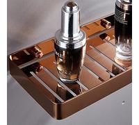 Corner Shower Caddy Wall Mounted Stainless Steel Shelf for Bathroom & Kitchen Rose Gold Soap & Shampoo Holder Space Saving for Spices & Toiletries