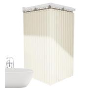 Corner Shower Curtain Rod - Corner Support Rod | Home Supplies Foldable Adjustable No Drill Wall Mounted for Bathroom Indoor Apartment Room A