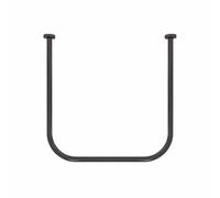 Corner Shower Curtain Rod with UShaped Ring Adjustable 35.4in for Fitting Room Boutique Wedding Dress Shop Office Black ColorPerfect for Changing Rooms