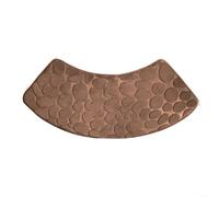 Corner Shower Mat, 30x60x100cm Soft and Absorbent Curved Shower Mat, Washable Sector Bath Mat for Bathroom Floor, Non Slip Bottom(brown)