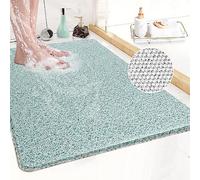 Corner Shower Mat Non Slip,Anti Mould Bath Mat,Loofah Sector Bathroom Mats,21 Inch Quadrant Shower Mats with Drain,PVC Bathtub Rug for Tub & Wet Floor,Washable Stall Rugs,Quick Drying,Inside Outside