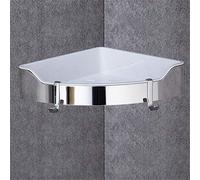 Corner Shower Shelf, Triangular Wall-Mounted Chrome ABS, Stainless Steel Bath Accessories for Shampoo, Cosmetics, Kitchen Spice Rack - Space-Saving Storage Solution