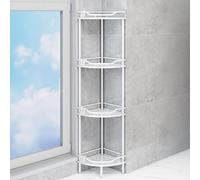 Corner Shower Shelf Without Drilling Freestanding Shampoo & Soap Holder Lar Capaci Bathroom nizer Shower Caddy with Hoo for Bathroom & Kitchen (2 Tier White)
