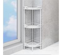 Corner Shower Shelf Without Drilling Freestanding Shampoo Soap Holder Lar Capaci Bathroom nizer Shower Caddy with Hoo for Bathroom & Kitchen (2 Tier White)