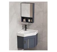 Corner Sink with Vanity SpaceSaving WallMounted Washbasin with Hand Sink for Small Spaces Blue 48cm/18.89in Bathroom Furniture Ideal for Compact Rooms