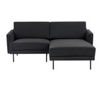 Corner Sofa 2 Seater BREDA Fabric Black Left Hand