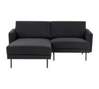 Corner Sofa 2 Seater BREDA Fabric Black Right Hand