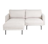 Corner Sofa 2 Seater BREDA Fabric Light Beige Right Hand