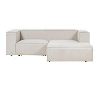 Corner Sofa 2 Seater VERNON Fabric Light Beige Left Hand