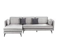 Corner Sofa ALTAN Velvet Light Grey 3 Seater Right Hand