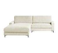 Corner Sofa 3 Seater MALOY Chenille Off-White Right Hand