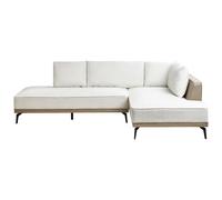 Corner Sofa 3 Seater MYKEN Fabric Off-White Left Hand