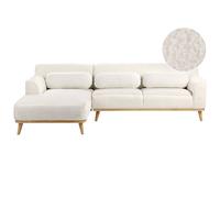 Corner Sofa 3 Seater SIMOS Boucle White Right Hand