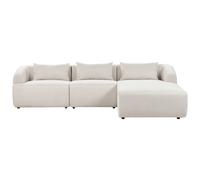 Corner Sofa 3 Seater SVANSELE Fabric Light Beige Left Hand
