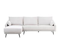 Corner Sofa 3 Seater VARDE Fabric Off-White Right Hand