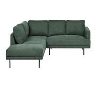 Corner Sofa 4 Seater BREDA Fabric Dark Green Right Hand