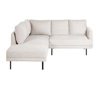 Corner Sofa 4 Seater BREDA Fabric Light Beige Right Hand