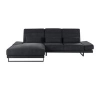 Beliani Corner Sofa 4 Seater Ikast Fabric Black Right Hand