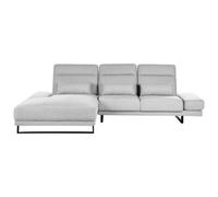 Beliani Right Hand Fabric Corner Sofa Light Grey Ikast, Grey