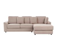 Corner Sofa 4 Seater KOHLO Fabric Taupe Left Hand