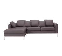 Beliani Right Hand Leather Corner Sofa Brown Oslo, Brown