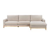 Corner Sofa 4 Seater SIGGARD Fabric Beige Left Hand