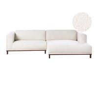 Corner Sofa 4 Seater VENG Boucle Off-White Left Hand
