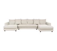 Corner Sofa 5 Seater LILVIKEN Fabric Light Beige