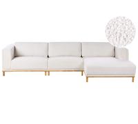 Corner Sofa 5 Seater VENG Fabric Off-White Left Hand