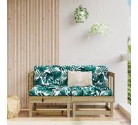 Corner Sofa 61 x 61 x 62 cm Natural Impregnated Solid Pinewood Outdoor Seat Set