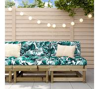 Corner Sofa 61x61x62 cm Solid Pinewood Frame Brown Beige Cushions Oxford PP Seat