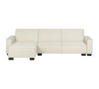 Corner Sofa Bed 3 Seater ROMEDAL Fabric Beige Right Hand
