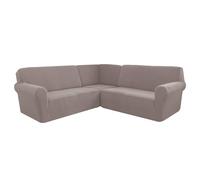 Corner Sofa Cover, Soft Thick Stretch L-shape Sectional Couch Protector Cover, Machine Washable, for Home Cafe Club Restaurant,D,7 Seater
