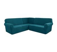 Corner Sofa Cover, Soft Thick Stretch L-shape Sectional Couch Protector Cover, Machine Washable, for Home Cafe Club Restaurant,J,5 Seater
