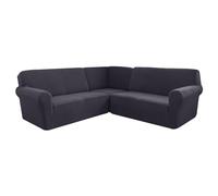 Corner Sofa Cover, Soft Thick Stretch L-shape Sectional Couch Protector Cover, Machine Washable, for Home Cafe Club Restaurant,I,5 Seater