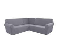 Corner Sofa Cover, Soft Thick Stretch L-shape Sectional Couch Protector Cover, Machine Washable, for Home Cafe Club Restaurant,K,7 Seater