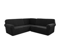 Corner Sofa Cover, Soft Thick Stretch L-shape Sectional Couch Protector Cover, Machine Washable, for Home Cafe Club Restaurant,E,7 Seater