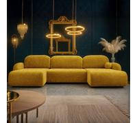 Corner Sofa Dream U Lc+2R+Lc With Storage And Sleeping Function Mustard