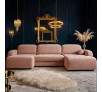 Corner Sofa Dream U Lc+2R+Lc With Storage And Sleeping Function Pink