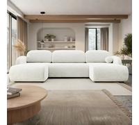 Corner Sofa Dream U Lc+2R+Lc With Storage And Sleeping Function White