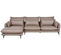 Corner Sofa GALLO Light Brown Right Hand