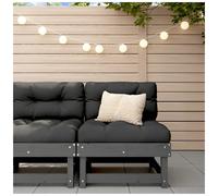 Corner Sofa Grey Pine Solid Pinewood 61x61x62cm Outdoor Corner Seat Anthracite