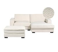 Corner Sofa KOLDING with Ottoman Boucle Light Beige Left Hand