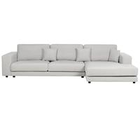 Corner Sofa 5 Seater LOFOTEN Fabric Light Grey Left Hand