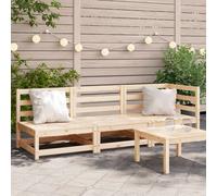 Corner sofa natural pine 70x70x67 cm solid pine wood modular outdoor for patios