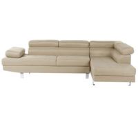 Corner Sofa NORREA Light Beige Fabric Left Hand